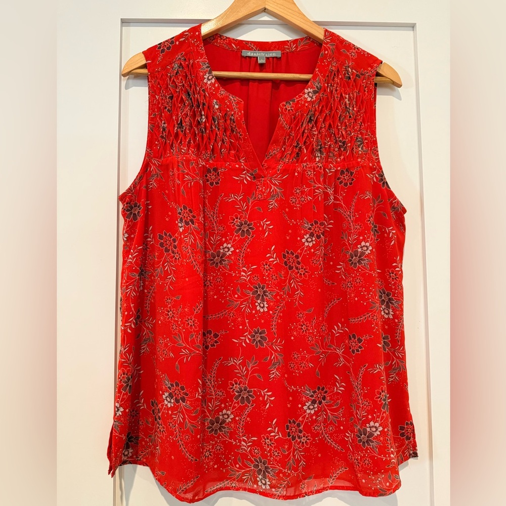 Daniel Rainn Carin Smocked Floral Blouse